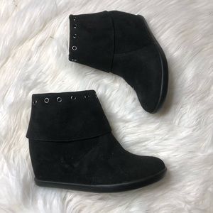 Black Wedge Booties Girl